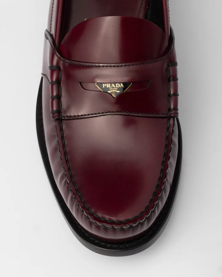 Brushed leather loafers - Image 6