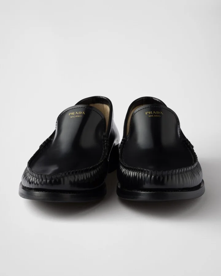 Brushed leather loafers - Image 5