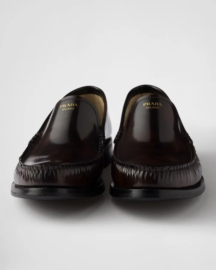 Brushed leather loafers - Image 5