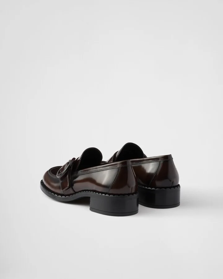 Brushed leather loafers - Image 5