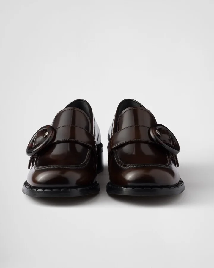 Brushed leather loafers - Image 6