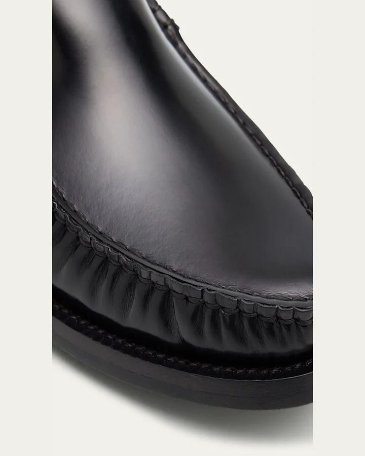 Brushed Leather Loafers - Image 2
