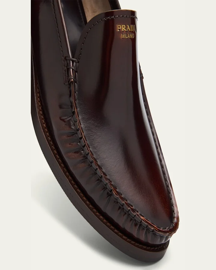Brushed Leather Loafers - Image 7