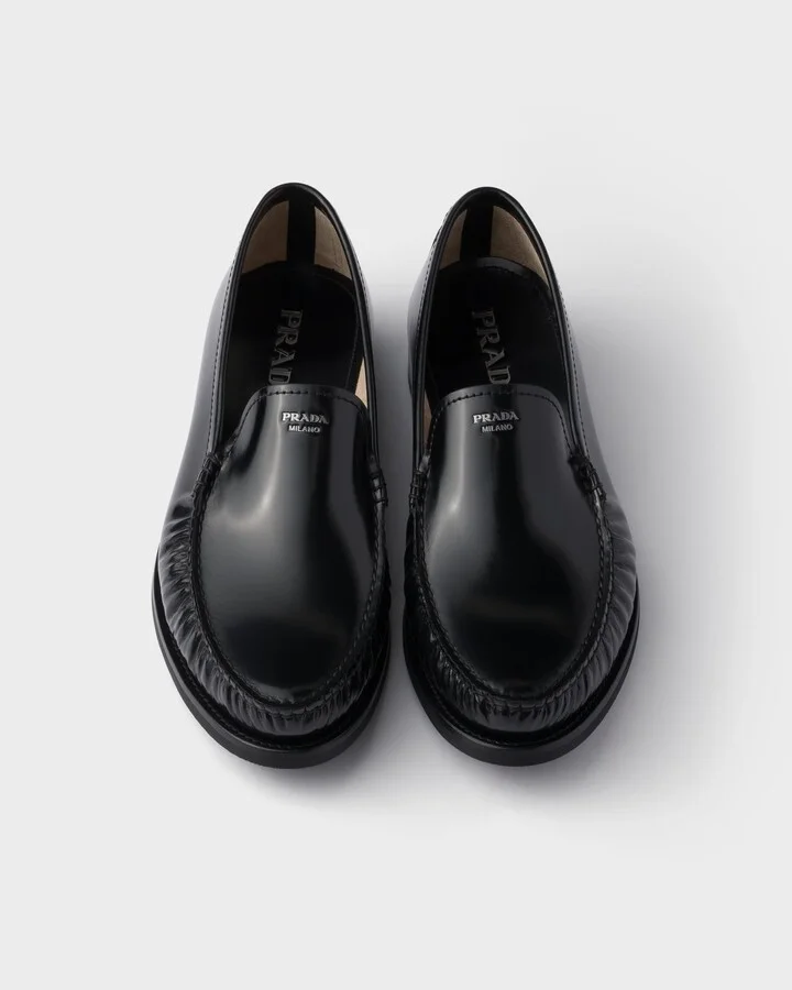 Brushed leather loafers - Image 4