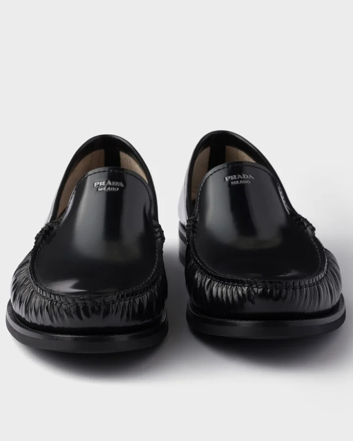 Brushed leather loafers - Image 6