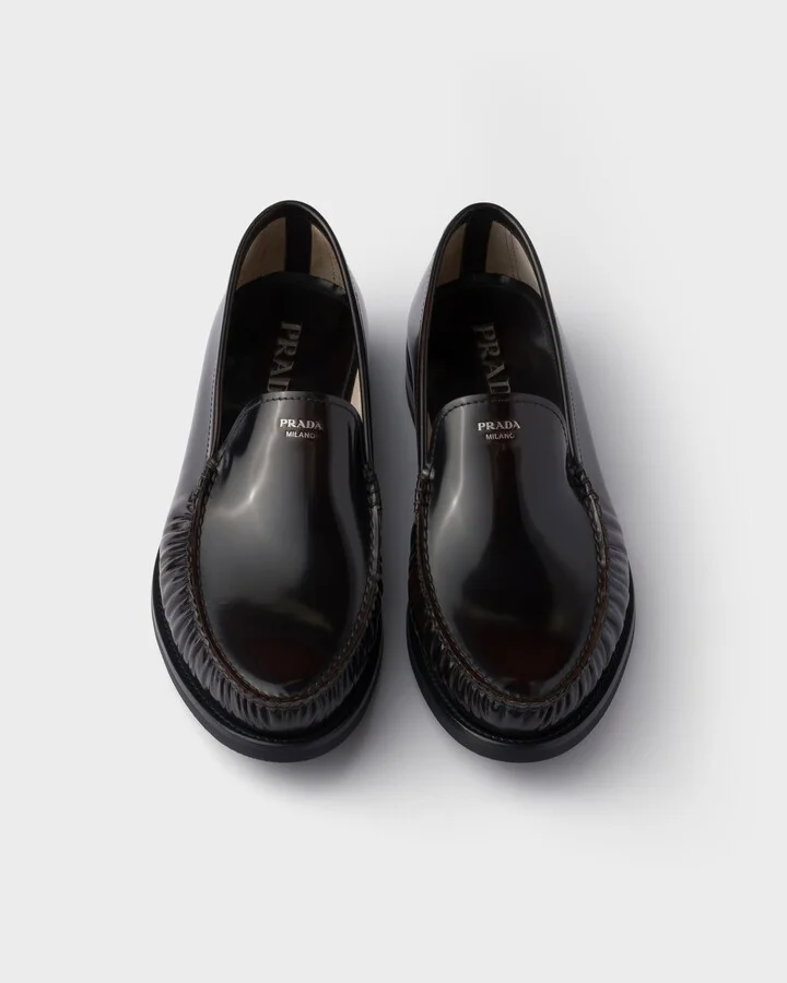Brushed leather loafers - Image 4