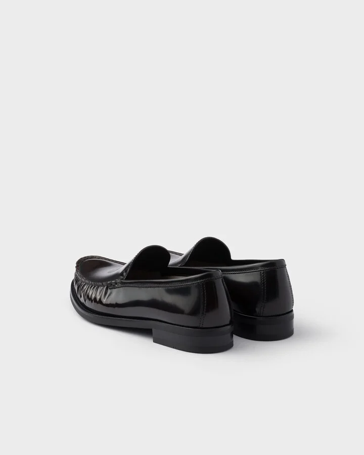 Brushed leather loafers - Image 5