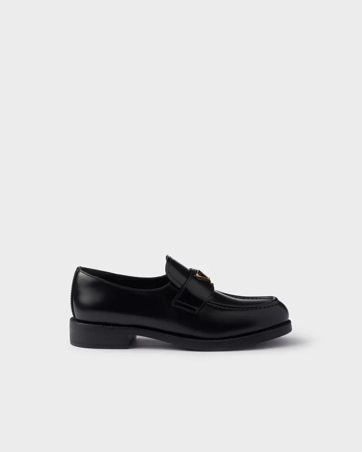 Brushed leather loafers - Image 2