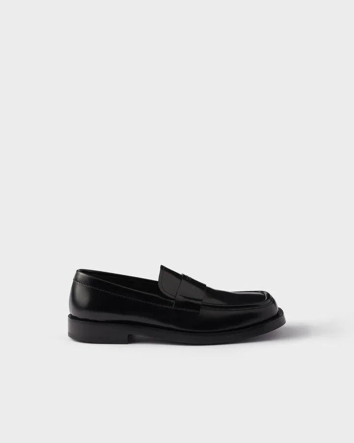 Brushed leather loafers - Image 2