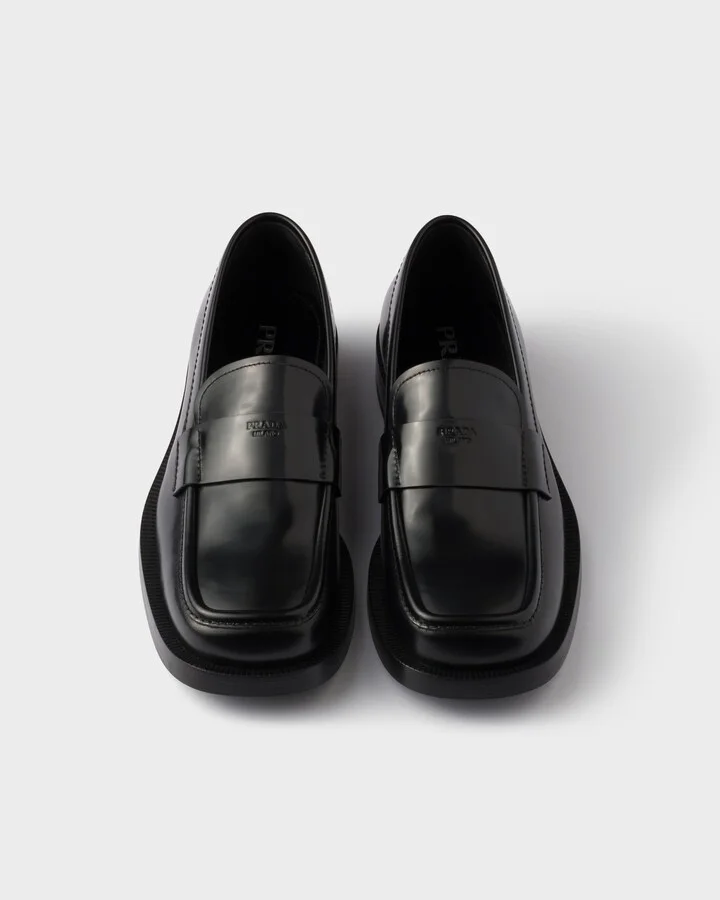 Brushed leather loafers - Image 4