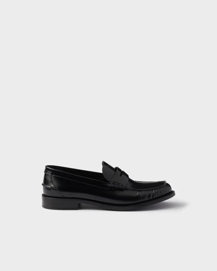 Brushed leather loafers - Image 2