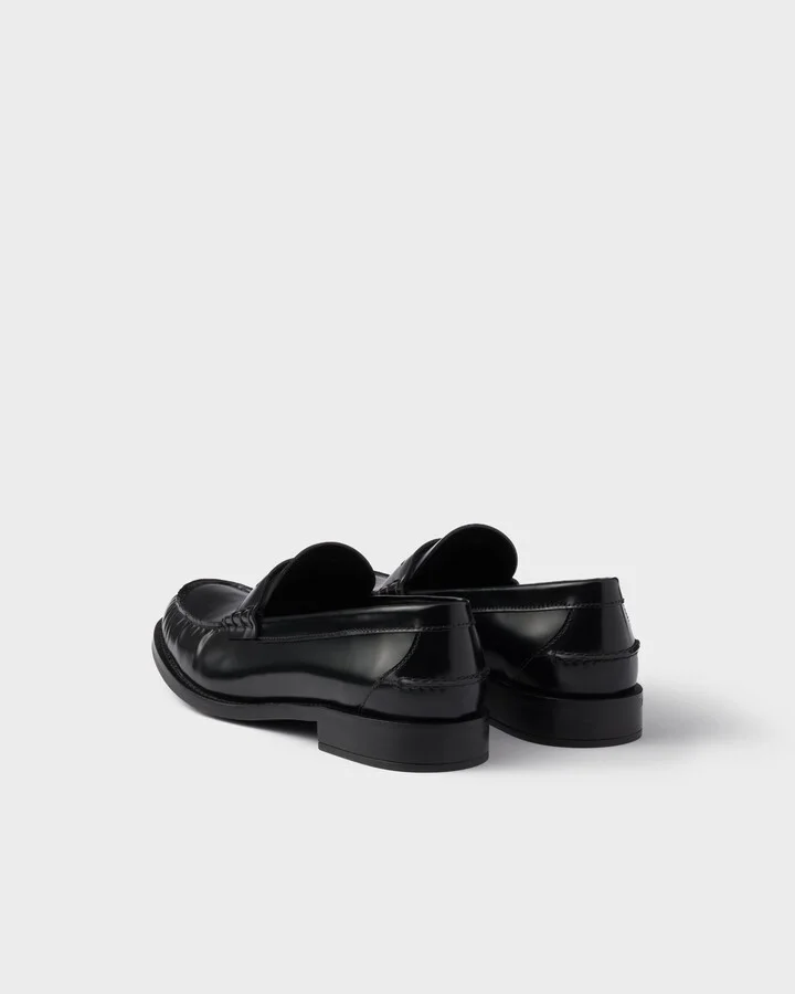 Brushed leather loafers - Image 4