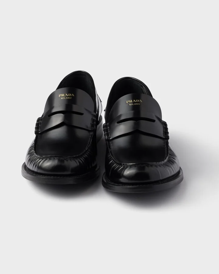 Brushed leather loafers - Image 5