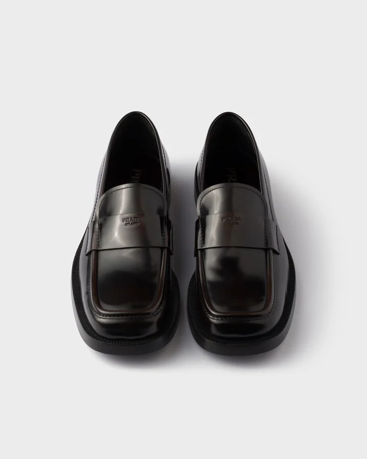 Brushed leather loafers - Image 3
