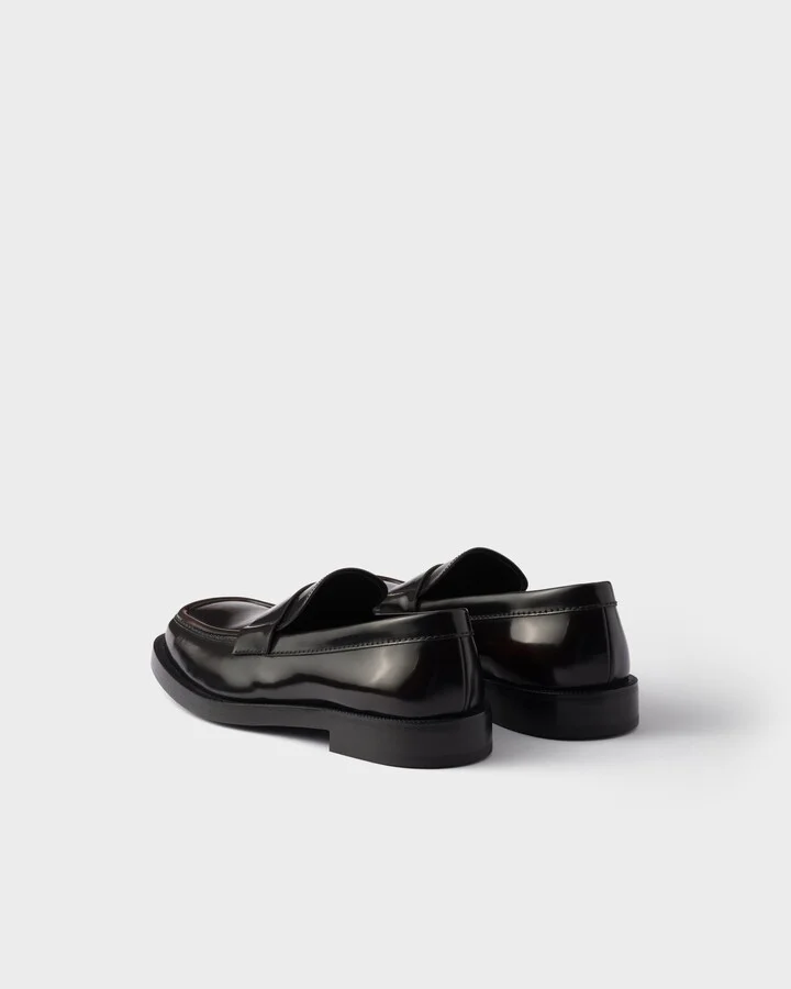 Brushed leather loafers - Image 4