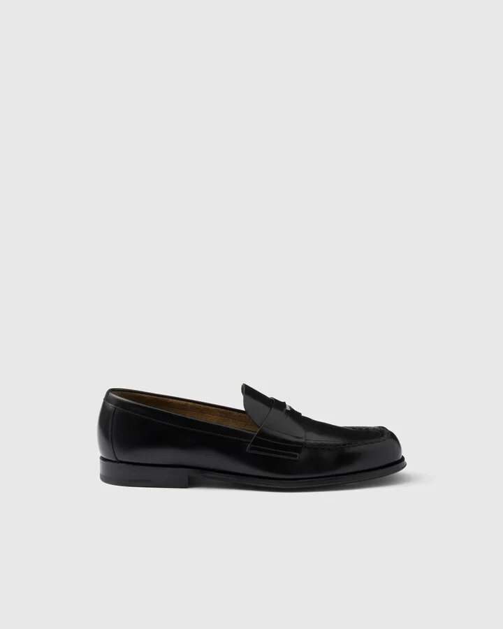 Brushed leather loafers - Image 2