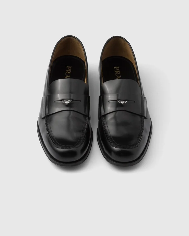 Brushed leather loafers - Image 4