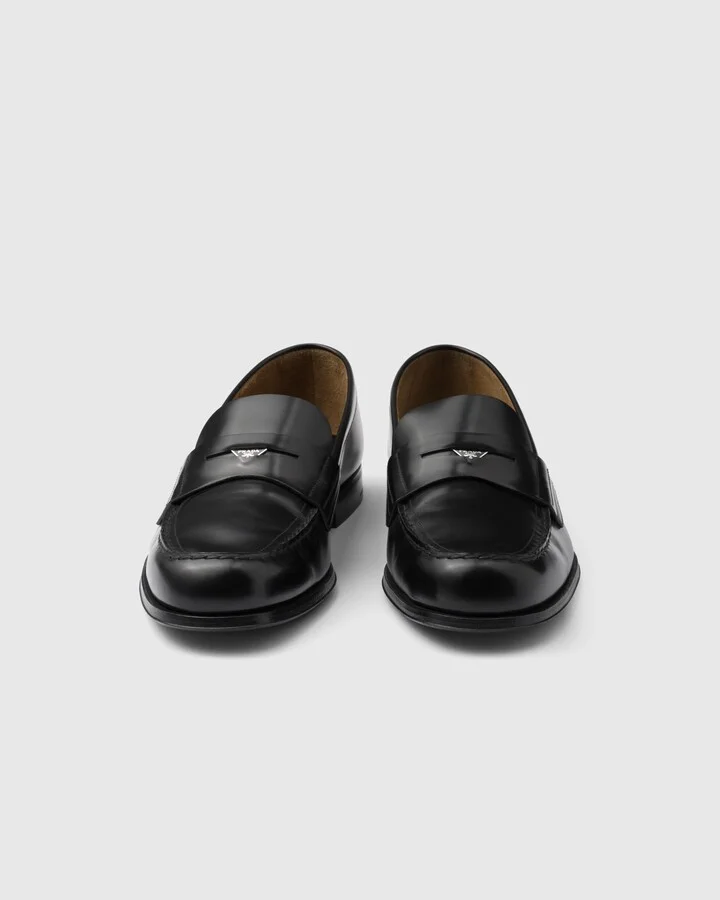 Brushed leather loafers - Image 6