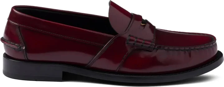 Brushed-Leather Loafers