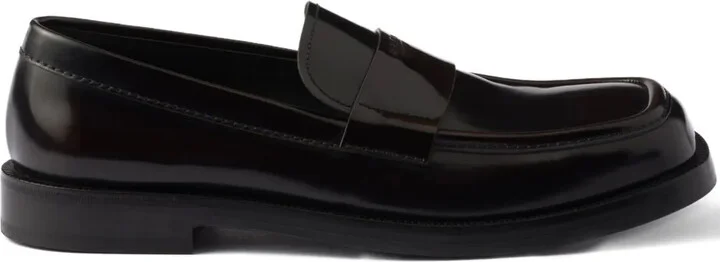 Brushed Leather Loafers