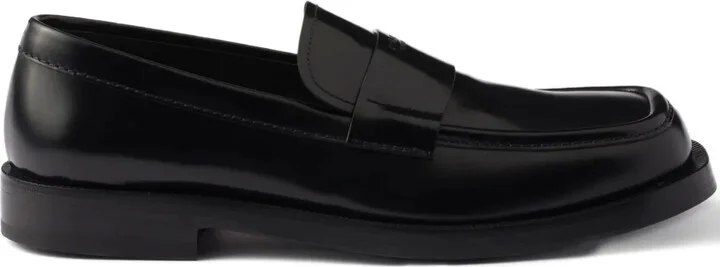 Brushed Leather Loafers