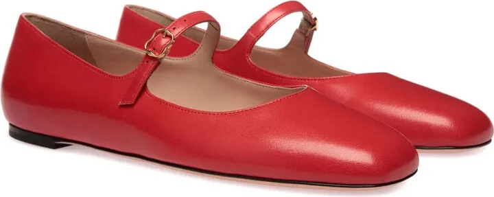 Brushed Leather Mary-Jane Shoes - Image 2