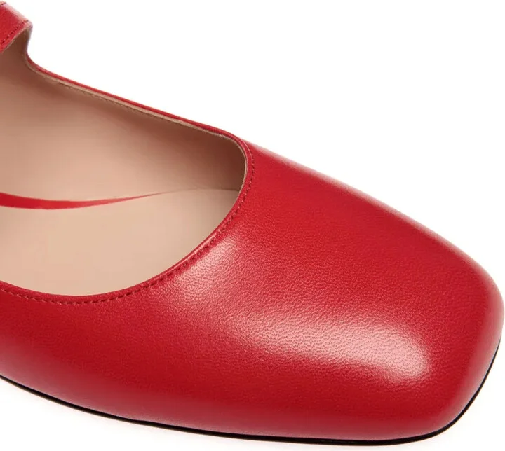Brushed Leather Mary-Jane Shoes - Image 4