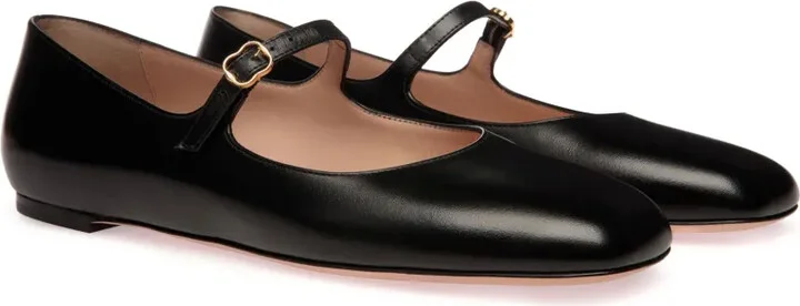 Brushed Leather Mary-Jane Shoes - Image 2