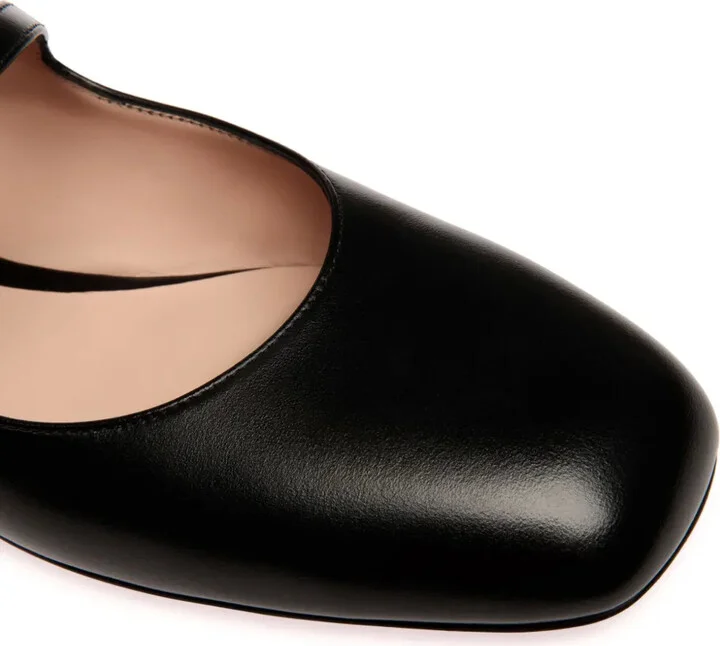 Brushed Leather Mary-Jane Shoes - Image 4