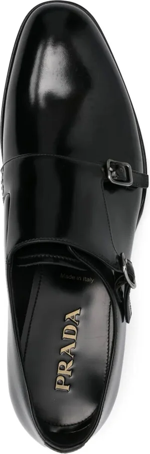 Brushed Leather Monk Shoes - Image 4