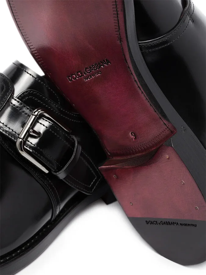 Brushed Leather Monk Shoes - Image 2