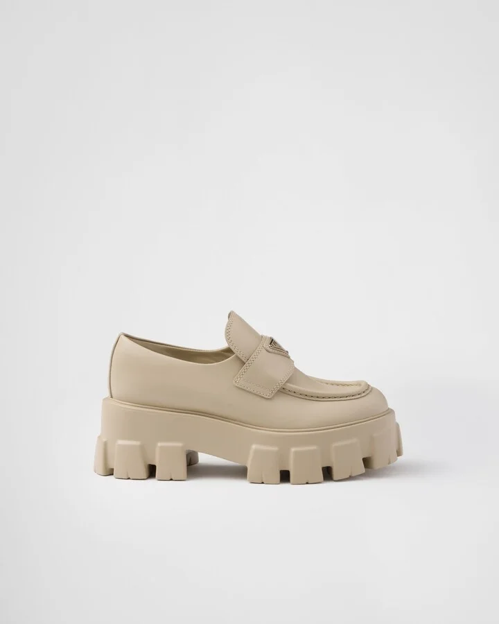 Brushed leather Monolith loafers - Image 2