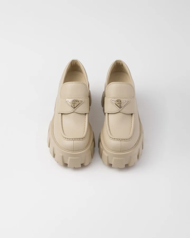 Brushed leather Monolith loafers - Image 3