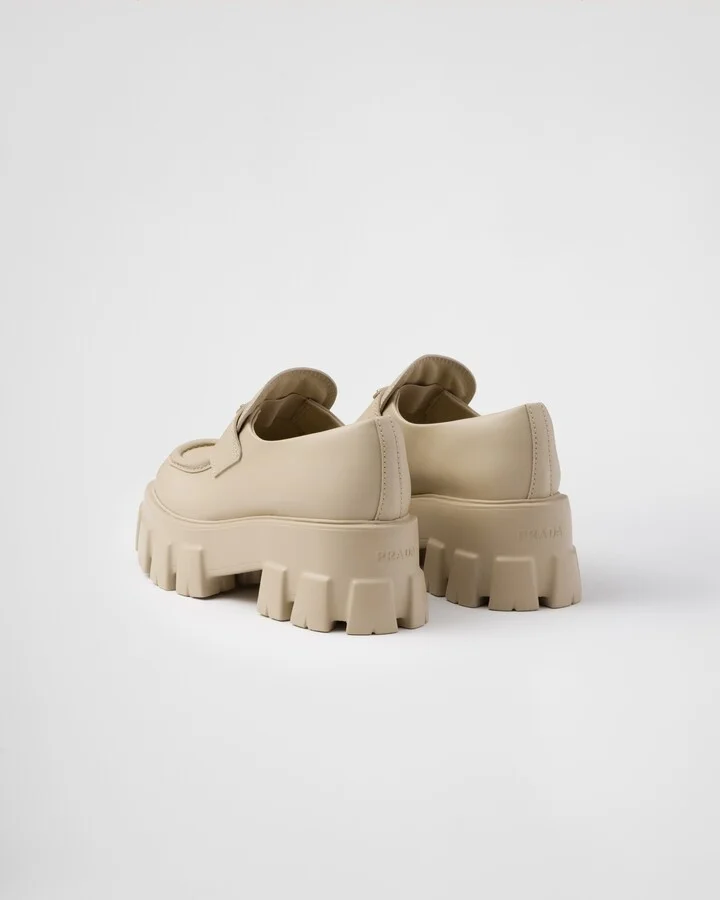 Brushed leather Monolith loafers - Image 4