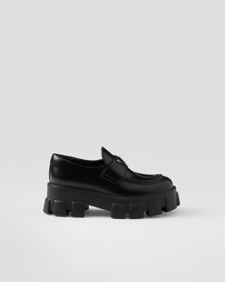 Brushed leather Monolith loafers - Image 2