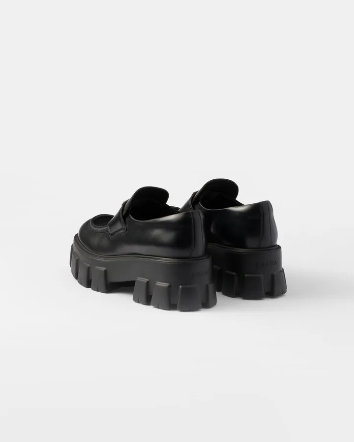 Brushed leather Monolith loafers - Image 5