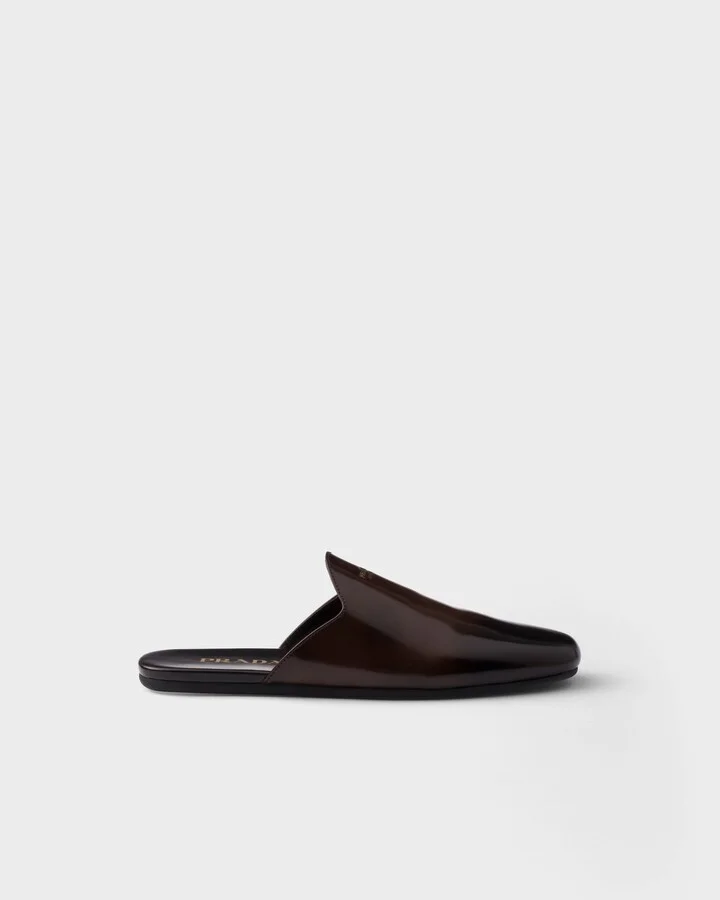 Brushed leather mules - Image 2