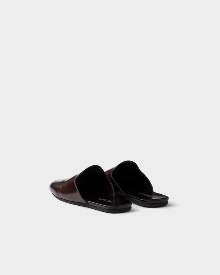 Brushed leather mules - Image 4