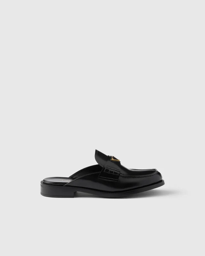 Brushed leather mules - Image 2