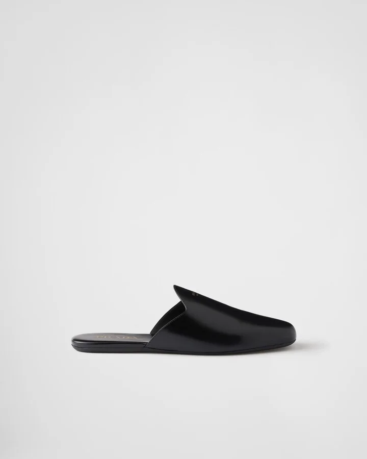 Brushed leather mules - Image 2