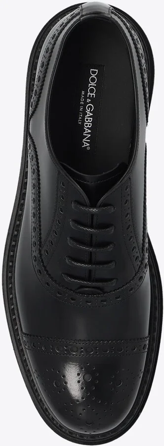 Brushed Leather Oxford Shoes - Image 3