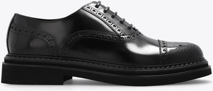Brushed Leather Oxford Shoes