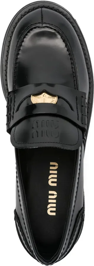 Brushed Leather Penny Loafers - Image 4