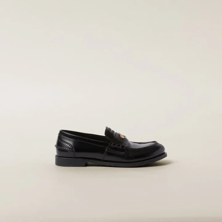 Brushed leather penny loafers - Image 2