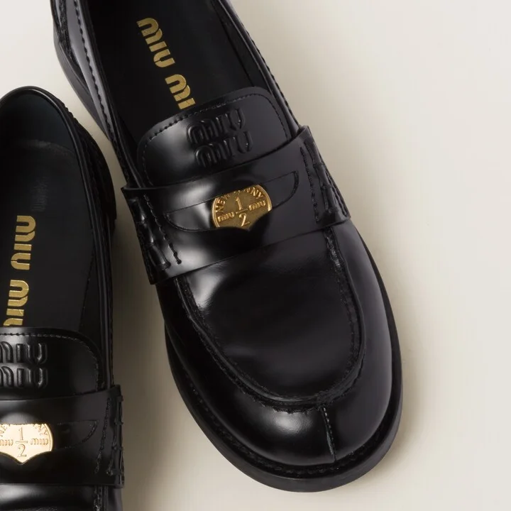 Brushed leather penny loafers - Image 4