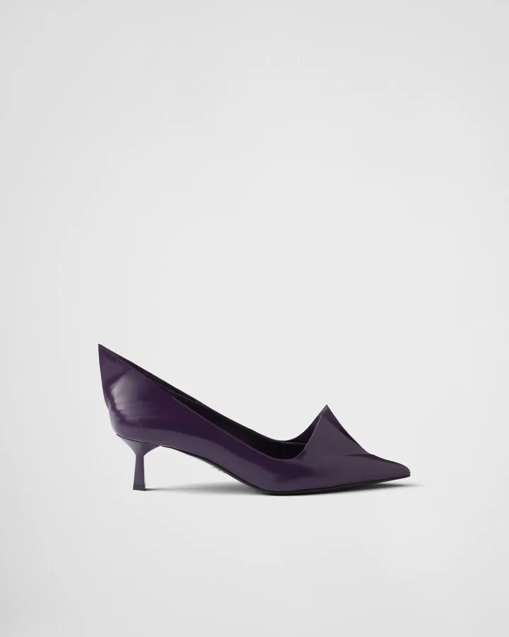 Brushed leather pumps - Image 2