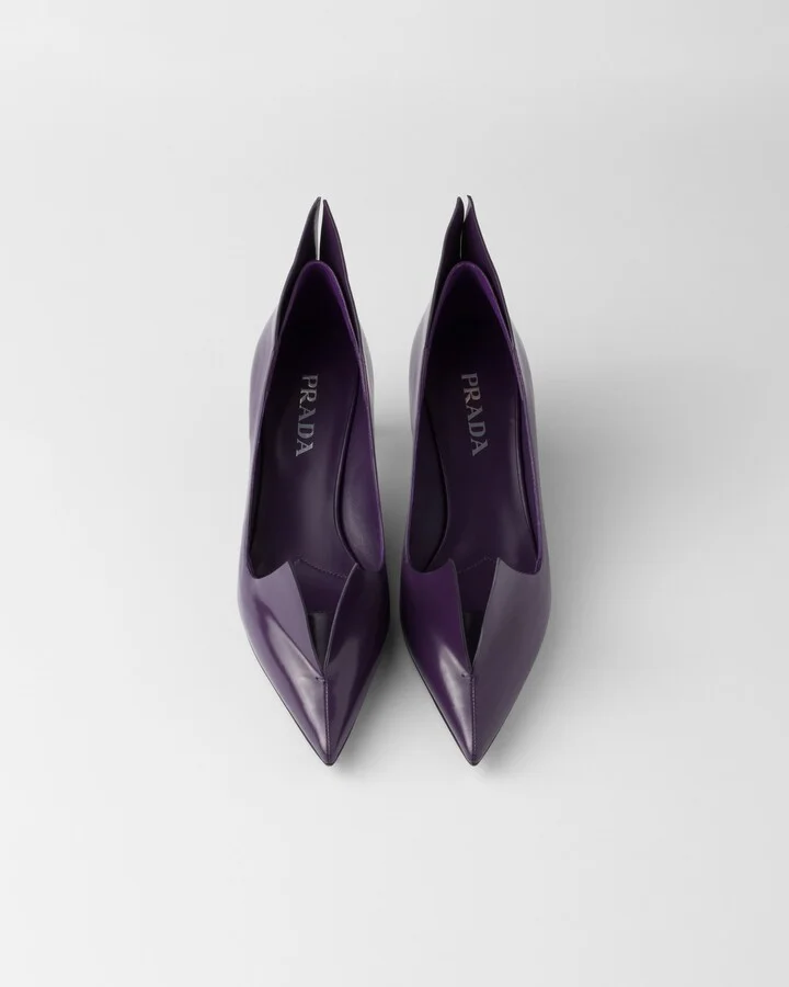 Brushed leather pumps - Image 4