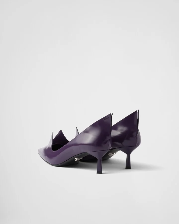 Brushed leather pumps - Image 5