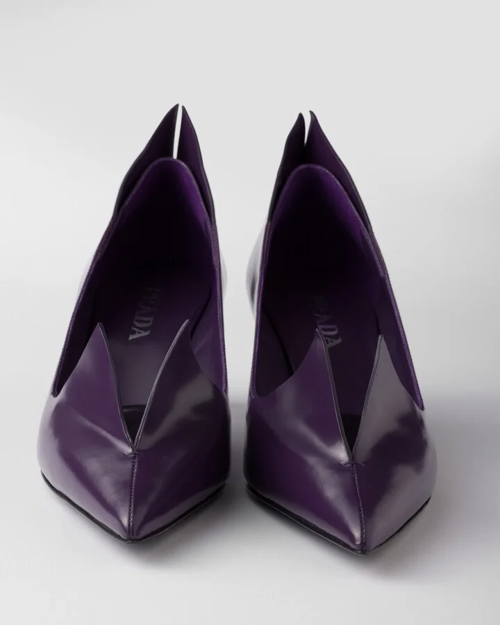 Brushed leather pumps - Image 6