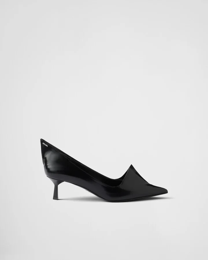 Brushed leather pumps - Image 2